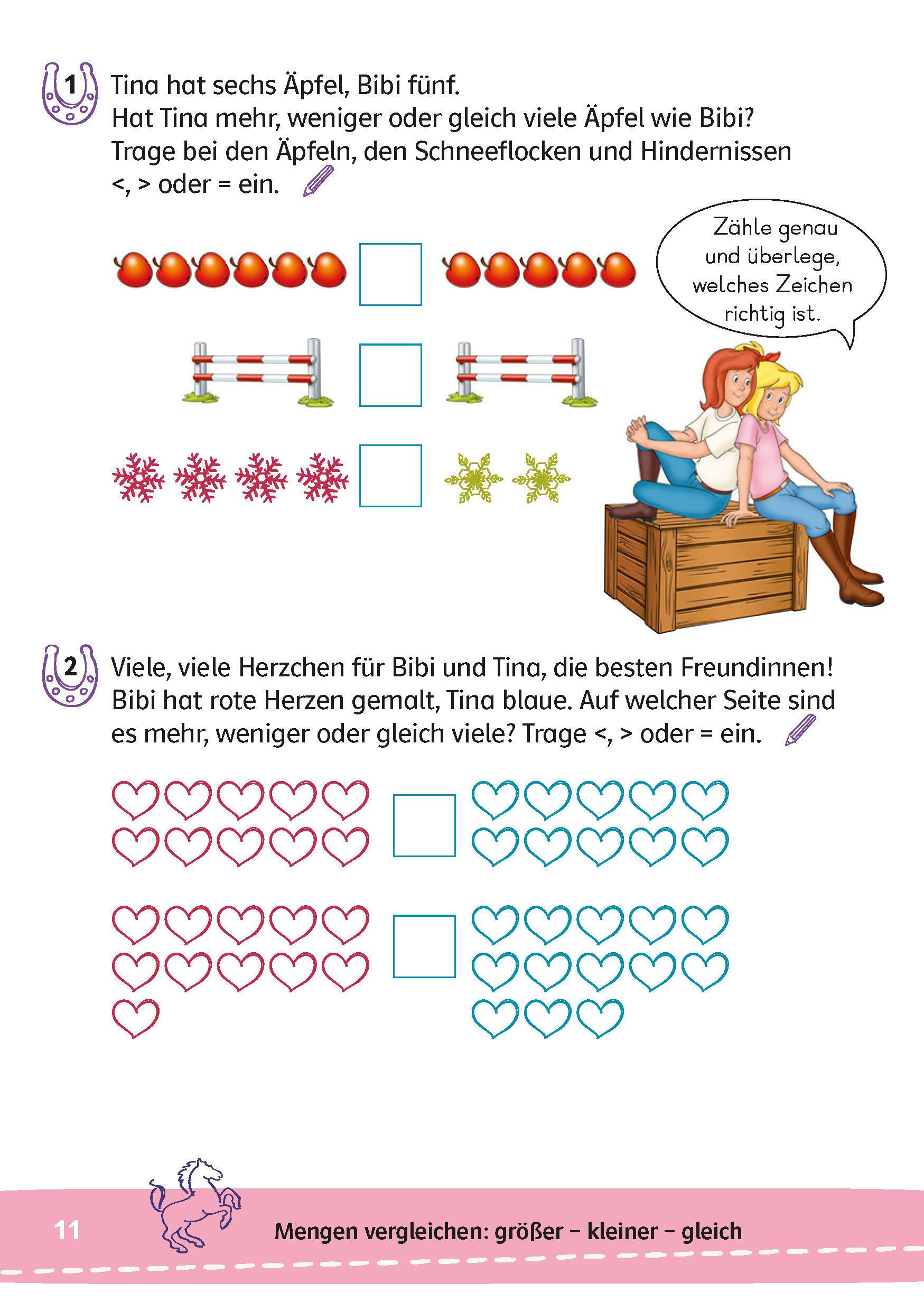 Bild: 9783129497661 | Bibi &amp; Tina: Lernrätsel Mathe ab 6 Jahren | Über 100 Lernrätsel | Buch