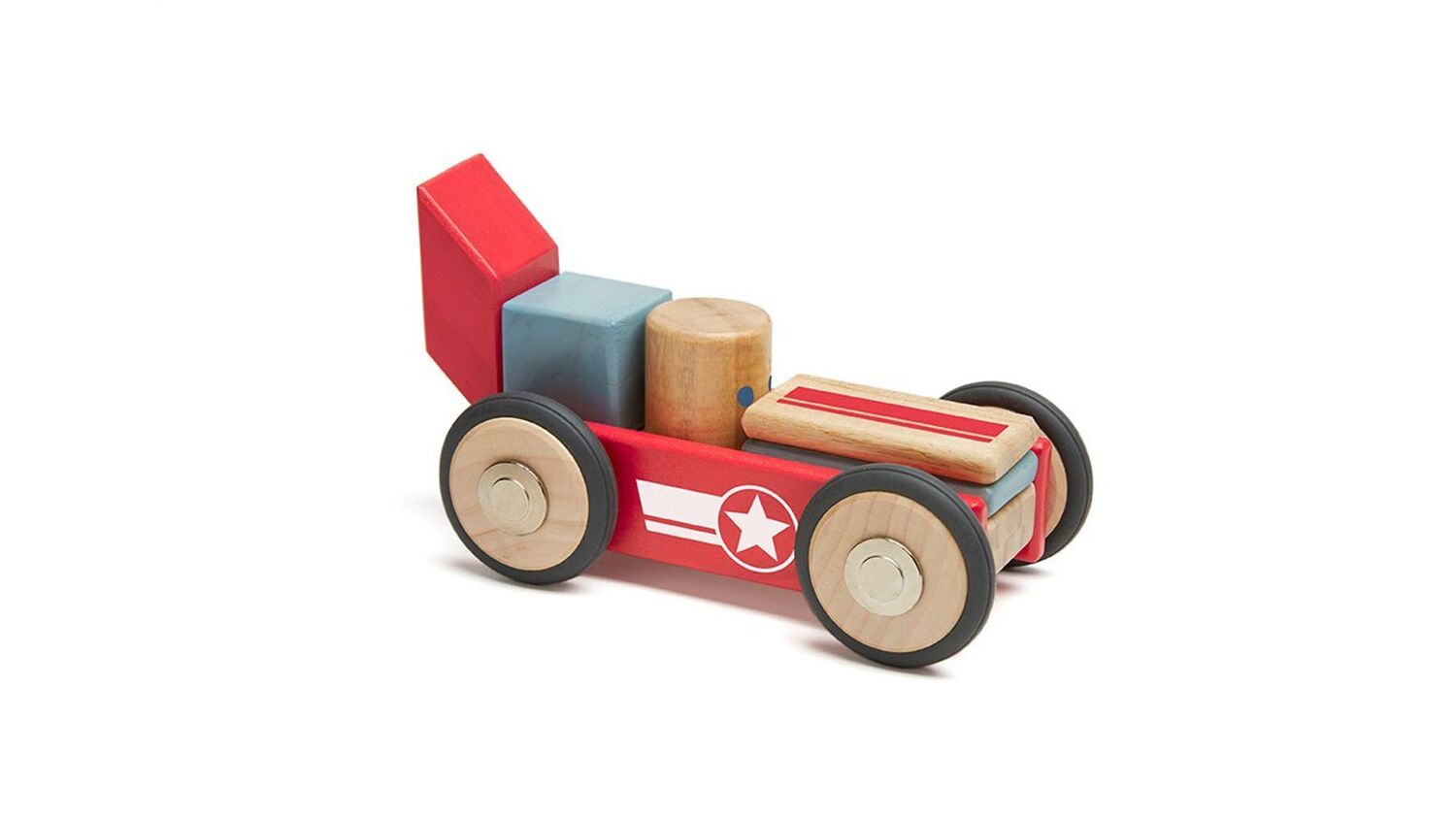 Bild: 853606003803 | TEGU - 12 Magnetische Holzbausteine Rennwagen | Stück | tegu