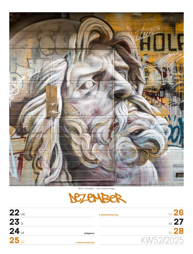 Bild: 9783838435299 | Street Art - Graffiti - Wochenplaner Kalender 2025 | Kunstverlag