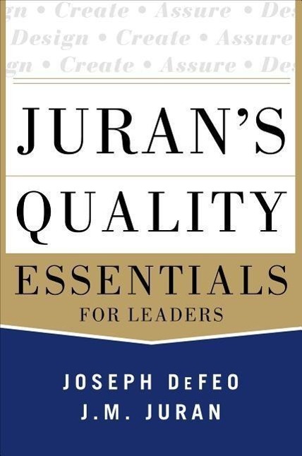 Cover: 9780071825917 | Juran's Quality Essentials | For Leaders | Joseph A Defeo | Buch