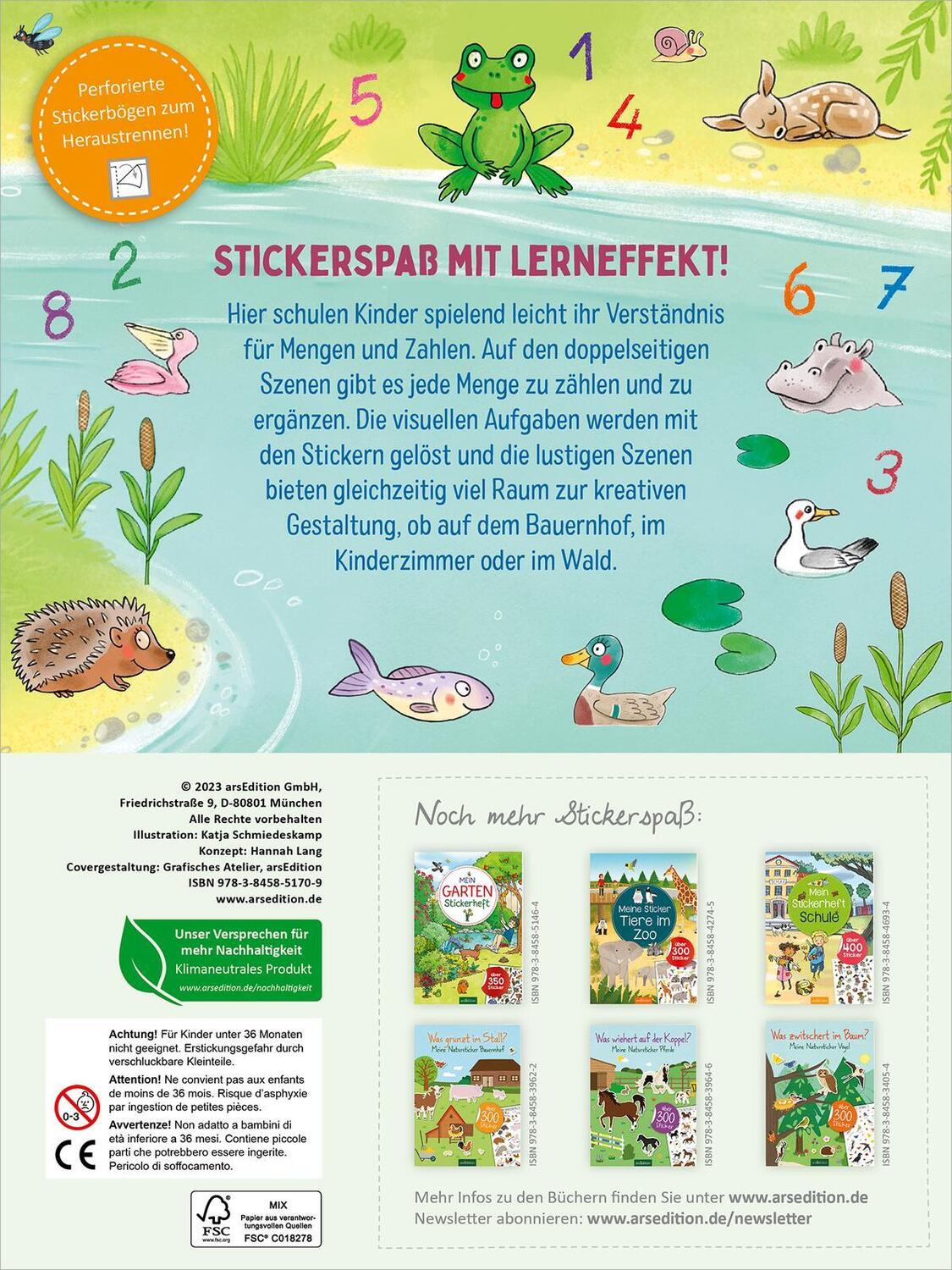 Rückseite: 9783845851709 | Stickern &amp; Lernen - Erste Zahlen | Taschenbuch | 40 S. | Deutsch