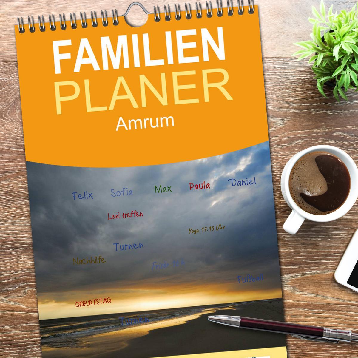 Bild: 9783457118023 | Familienplaner 2025 - Amrum mit 5 Spalten (Wandkalender, 21 x 45...