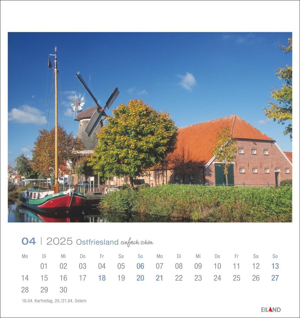 Bild: 9783964023315 | Ostfriesland Postkartenkalender 2025 - einfach schön | Eiland | 13 S.