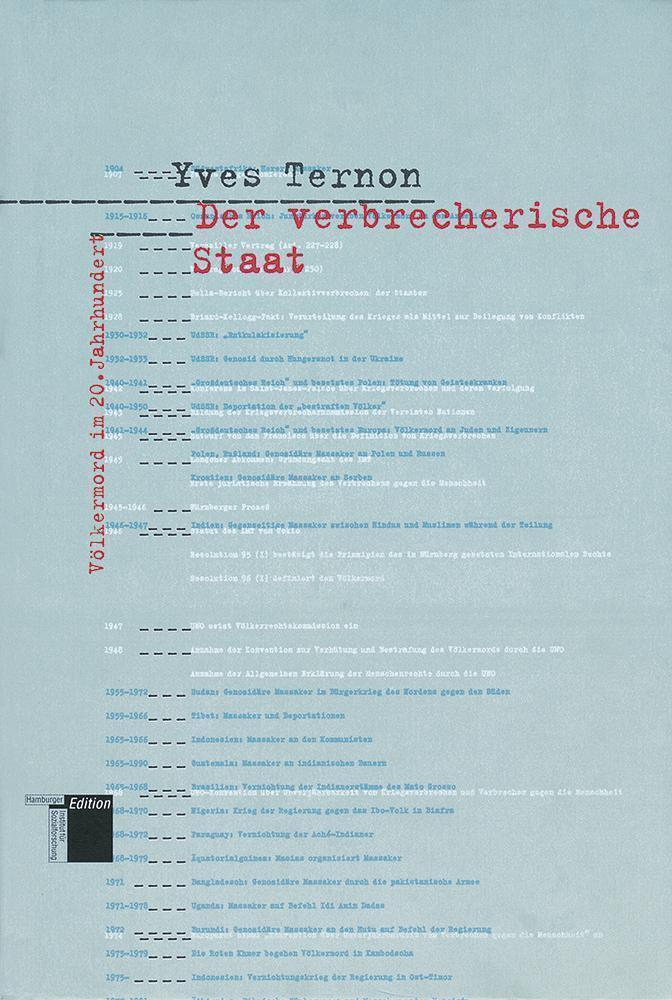 Cover: 9783930908271 | Der verbrecherische Staat | Völkermord im 20. Jahrhundert | Ternon