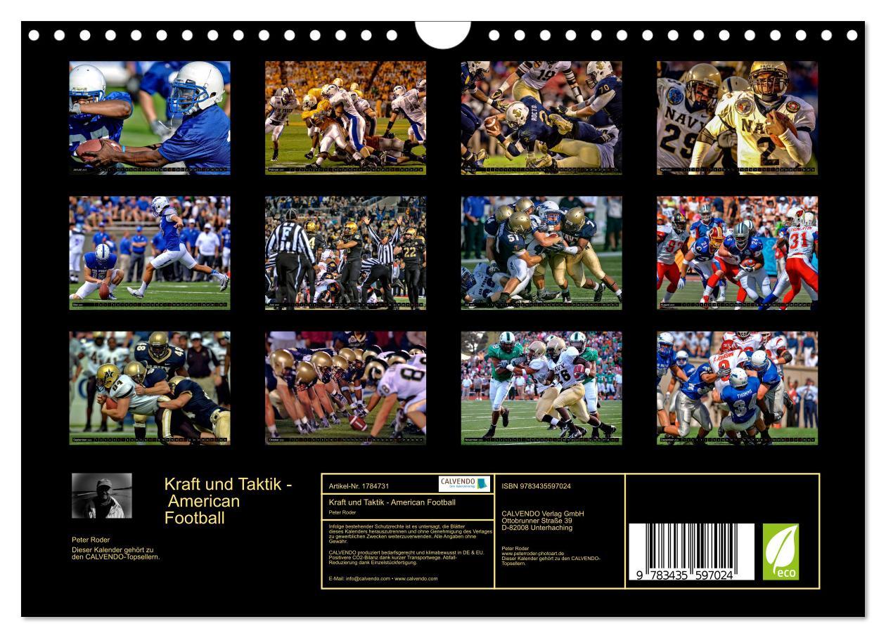 Bild: 9783435597024 | Kraft und Taktik - American Football (Wandkalender 2025 DIN A4...