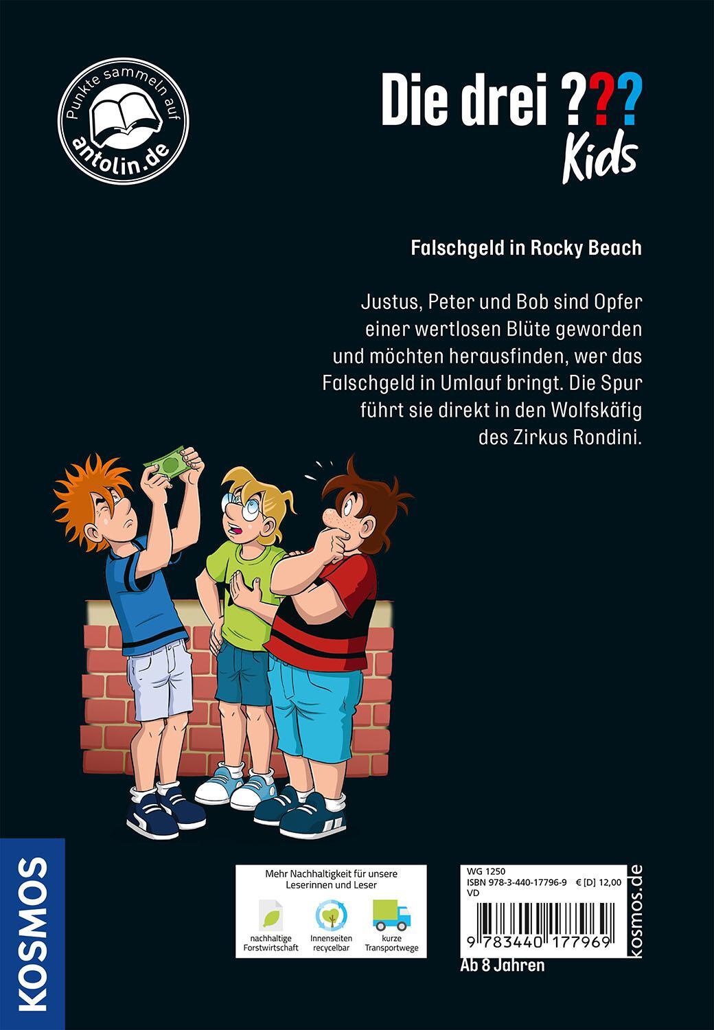 Rückseite: 9783440177969 | Die drei ??? Kids, 8, Nacht unter Wölfen | Ulf Blanck | Buch | 128 S.