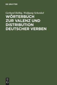 Cover: 9783484104563 | Wörterbuch zur Valenz und Distribution deutscher Verben | Buch | 1991