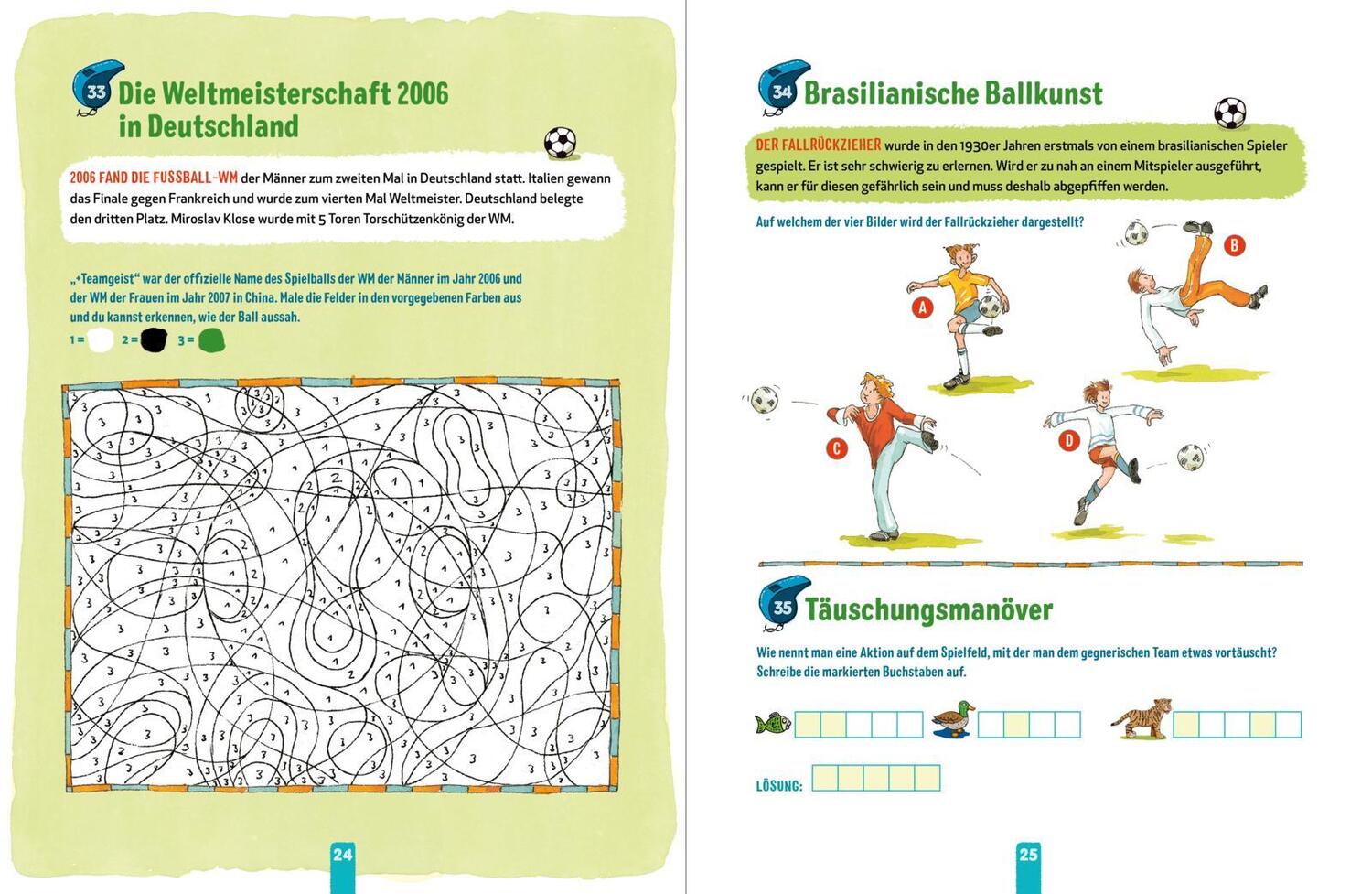 Bild: 9783551191908 | Das große Fußball-Rätselbuch | ab 9 Jahre | Nikki Busch (u. a.) | Buch