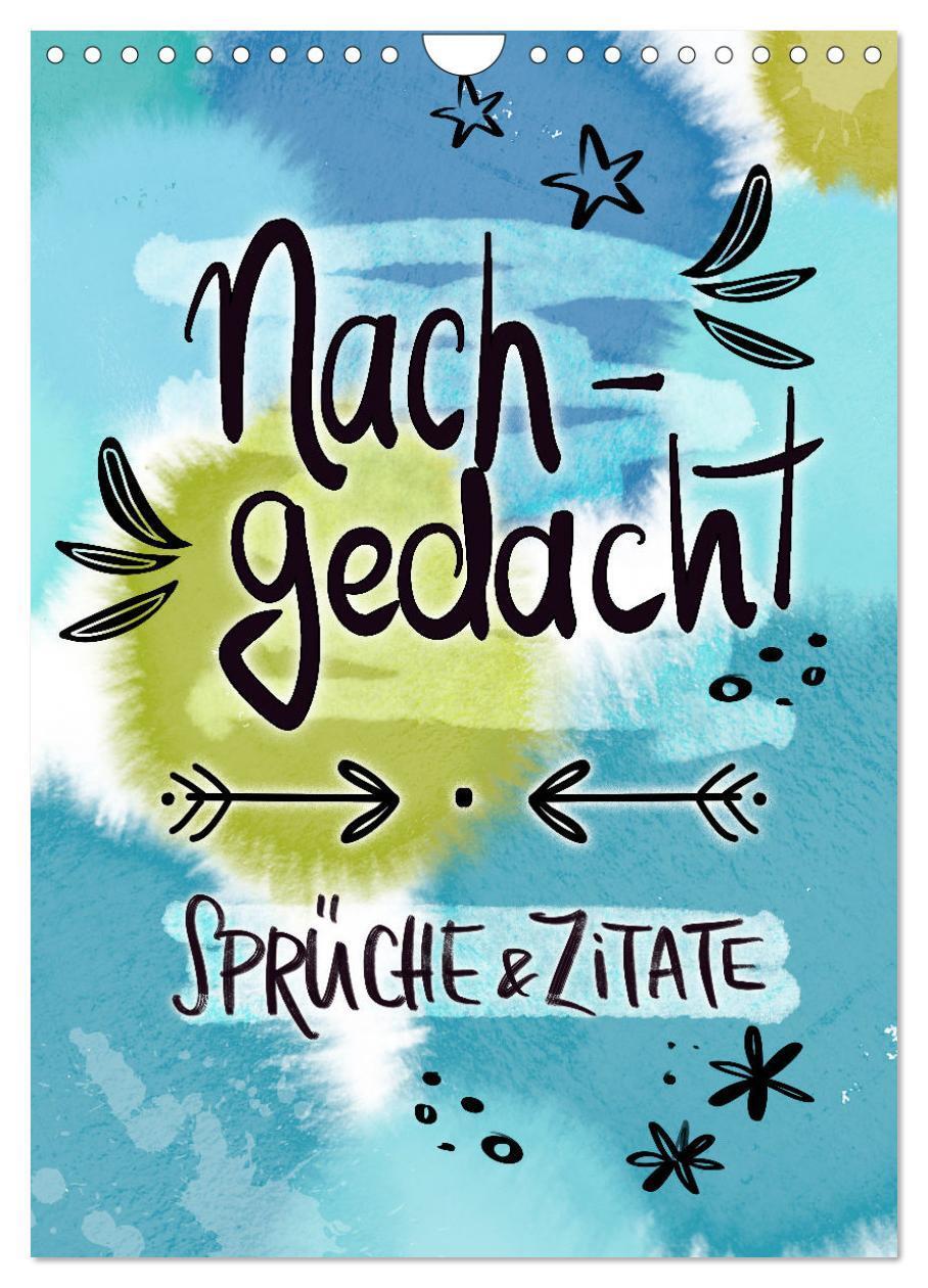 Cover: 9783435691180 | Nachgedacht-Sprüche und Zitate (Wandkalender 2025 DIN A4 hoch),...