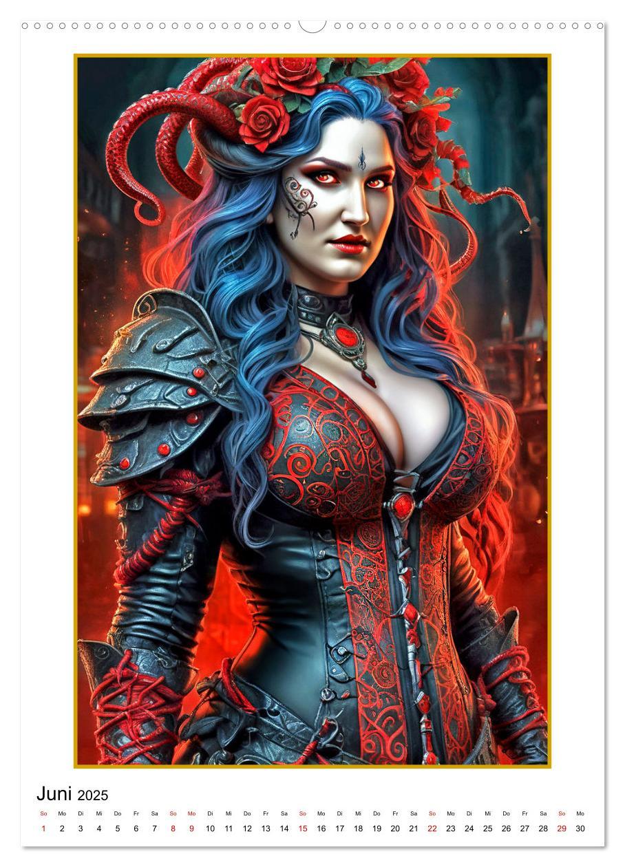 Bild: 9783457155172 | Fantasy-Frauenfiguren (Wandkalender 2025 DIN A2 hoch), CALVENDO...