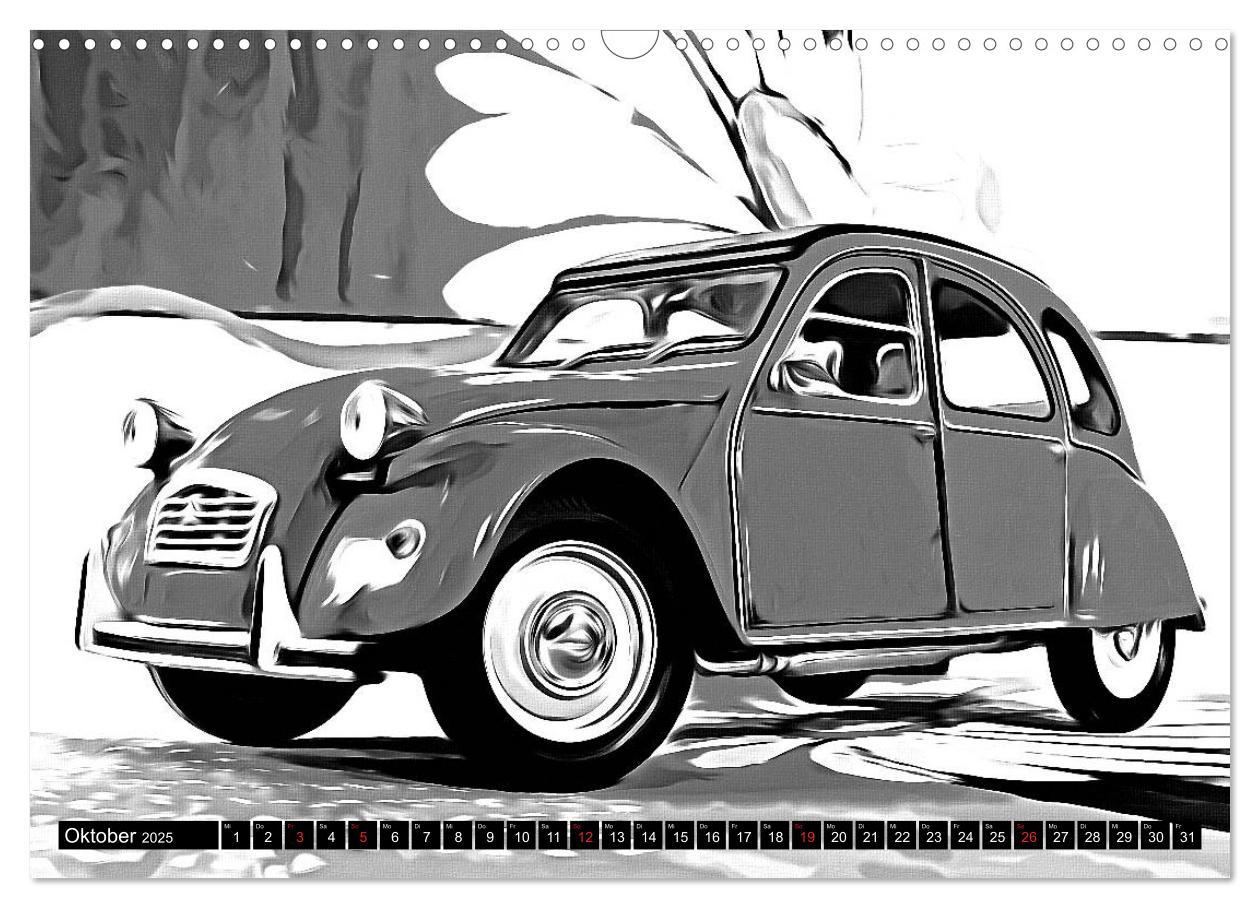 Bild: 9783435281350 | 70 Jahre 2CV (Wandkalender 2025 DIN A3 quer), CALVENDO Monatskalender