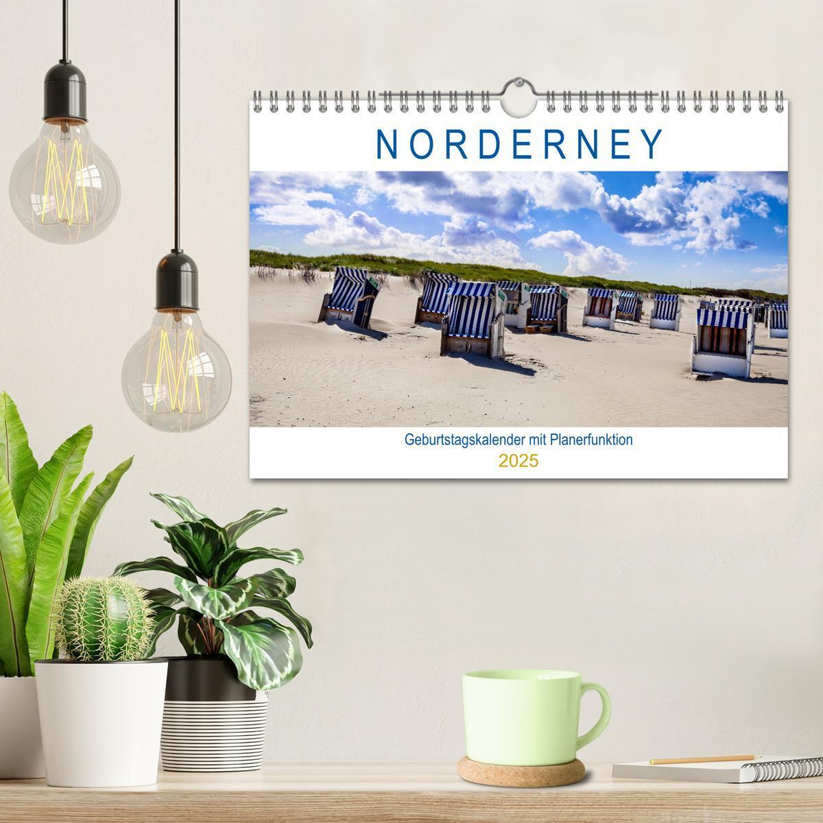 Bild: 9783435343959 | NORDERNEY Geburtstagskalender mit Planerfunktion (Wandkalender 2025...