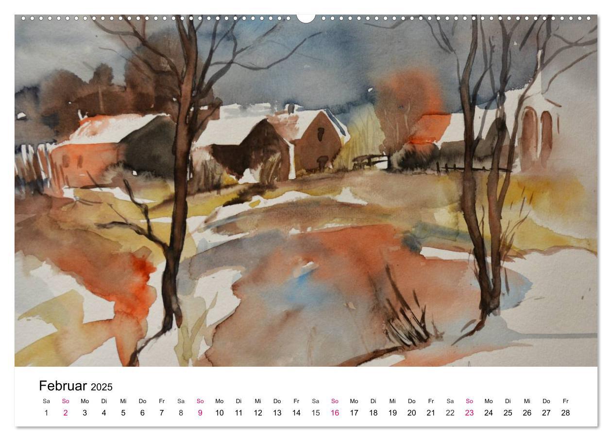 Bild: 9783435494019 | Mit Aquarellen durch das Jahr (hochwertiger Premium Wandkalender...