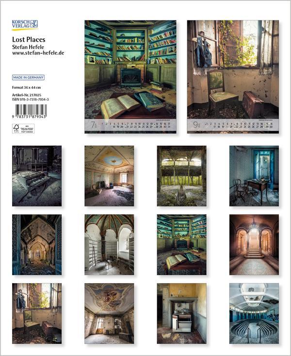 Bild: 9783731879343 | Lost Places 2025 | Verlag Korsch | Kalender | Spiralbindung | 14 S.