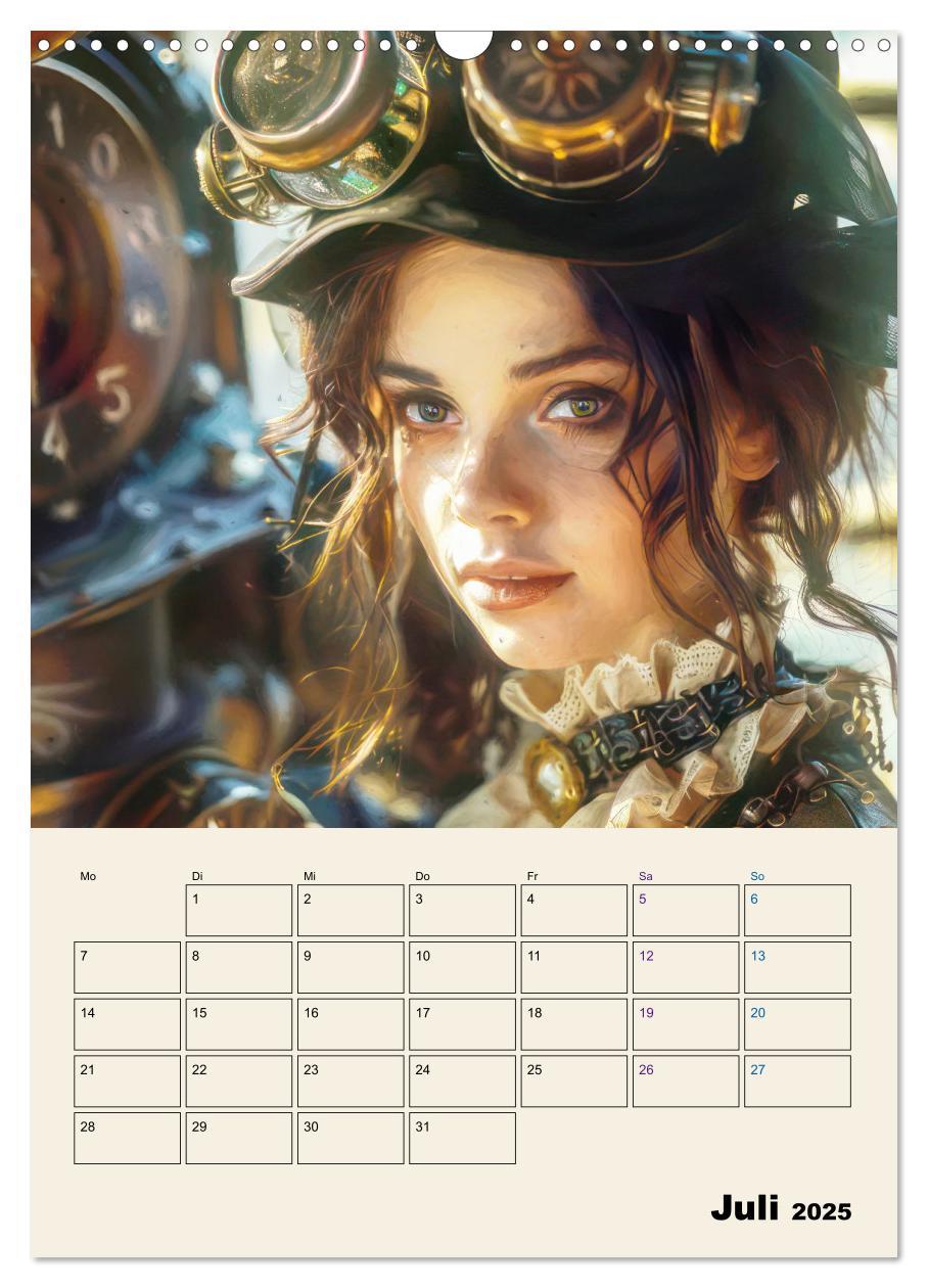 Bild: 9783457146842 | Steampunk - Mechanische Fantasiewelt (Wandkalender 2025 DIN A3...