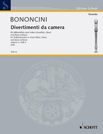 Cover: 9790001098915 | Divertimenti Da Camera 4 | Giovanni Battista Bononcini | Buch