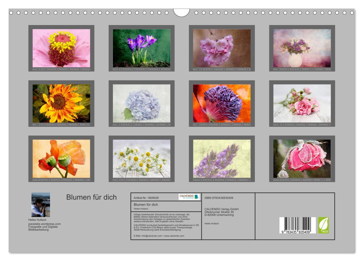 Bild: 9783435835409 | Blumen für dich (Wandkalender 2025 DIN A3 quer), CALVENDO...