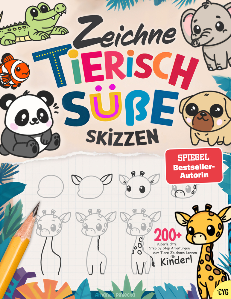 Cover: 9783982643700 | Zeichne tierisch süße Skizzen | Amanda Piniecka | Taschenbuch | 2024