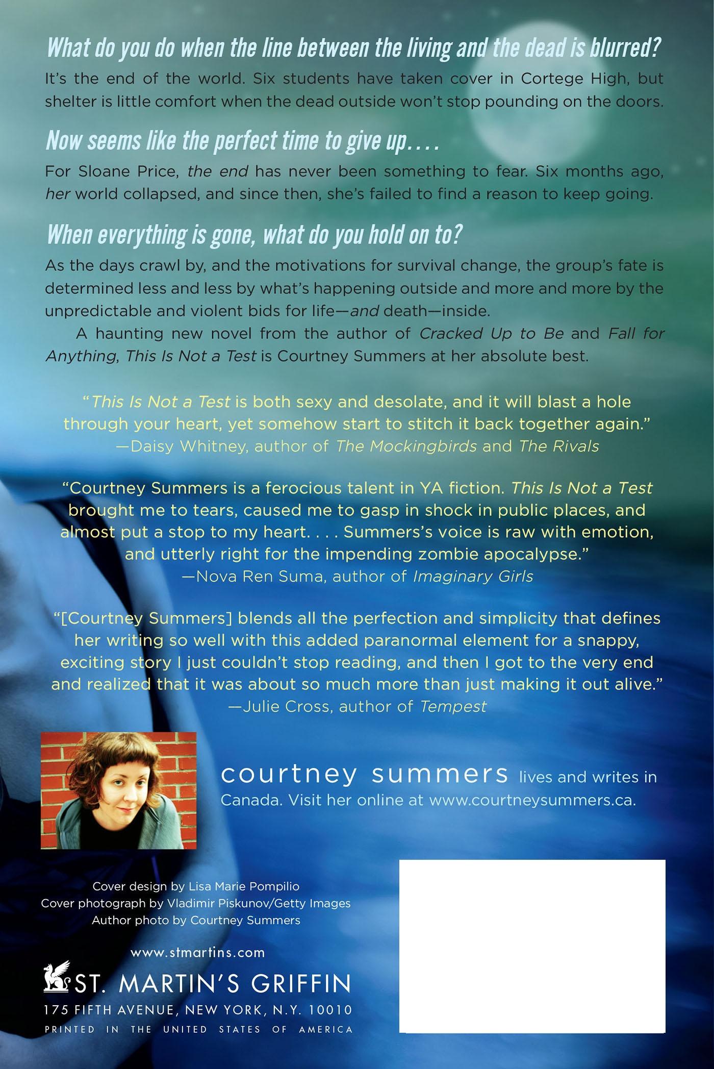 Rückseite: 9780312656744 | This Is Not a Test | Courtney Summers | Taschenbuch | Englisch | 2012