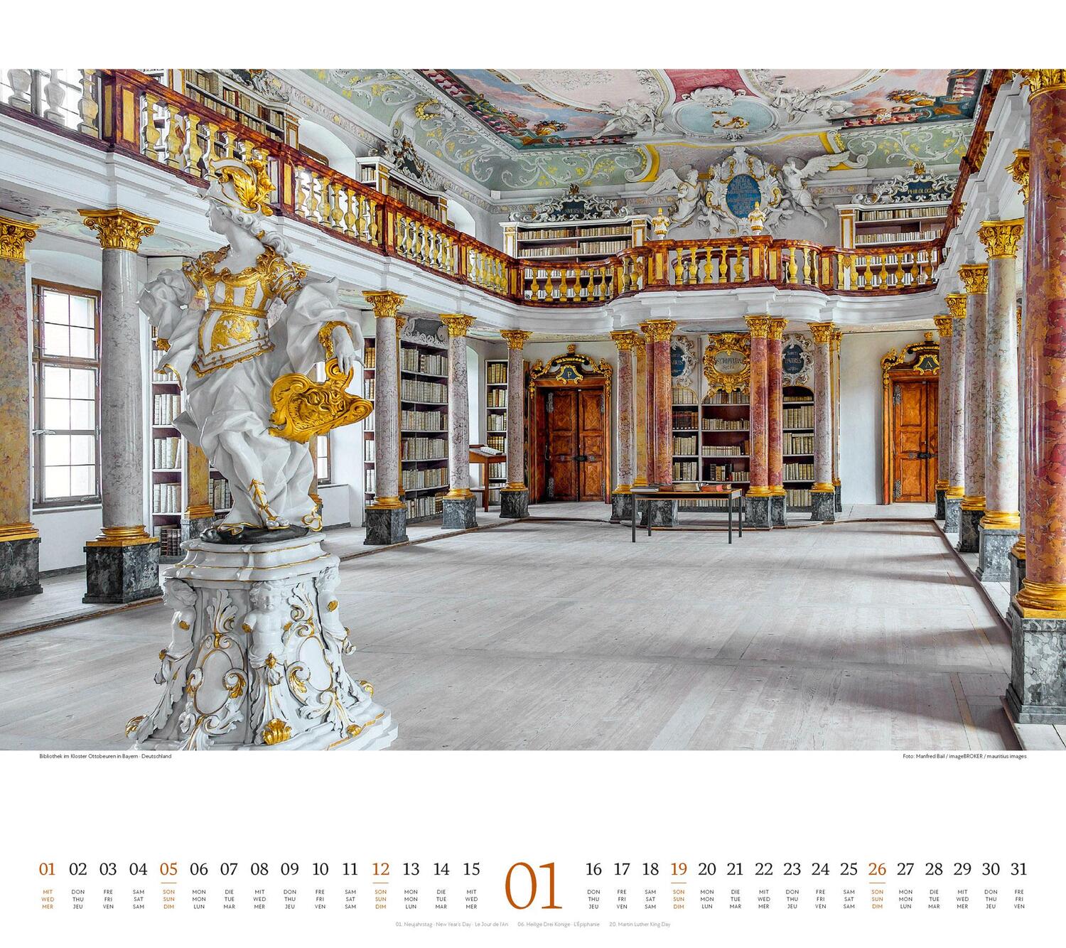 Bild: 9783838425795 | Welt der Bücher - Bibliotheken-Kalender 2025 | Ackermann Kunstverlag