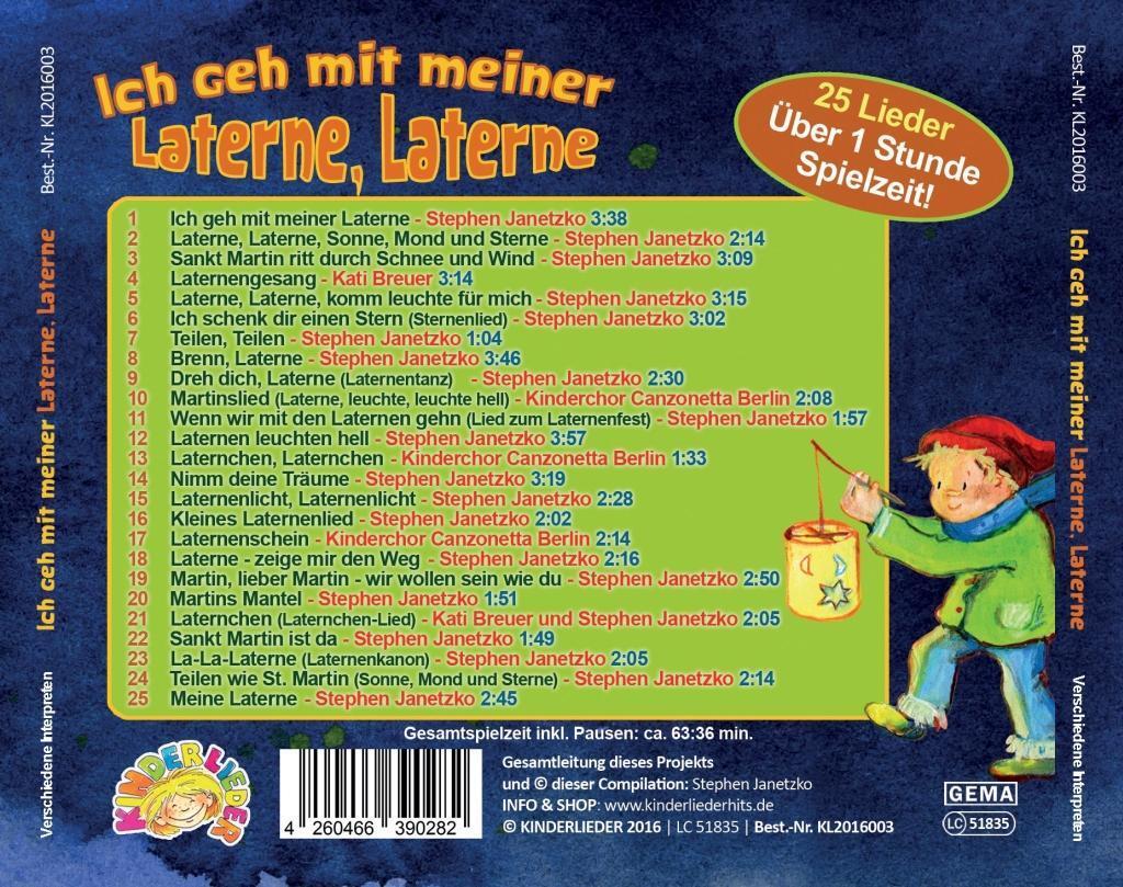 Bild: 4260466390282 | Ich geh mit meiner Laterne, Laterne | Stephen Janetzko | Audio-CD