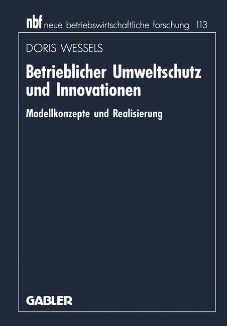 Cover: 9783409136716 | Betrieblicher Umweltschutz und Innovationen | Doris Wessels | Buch