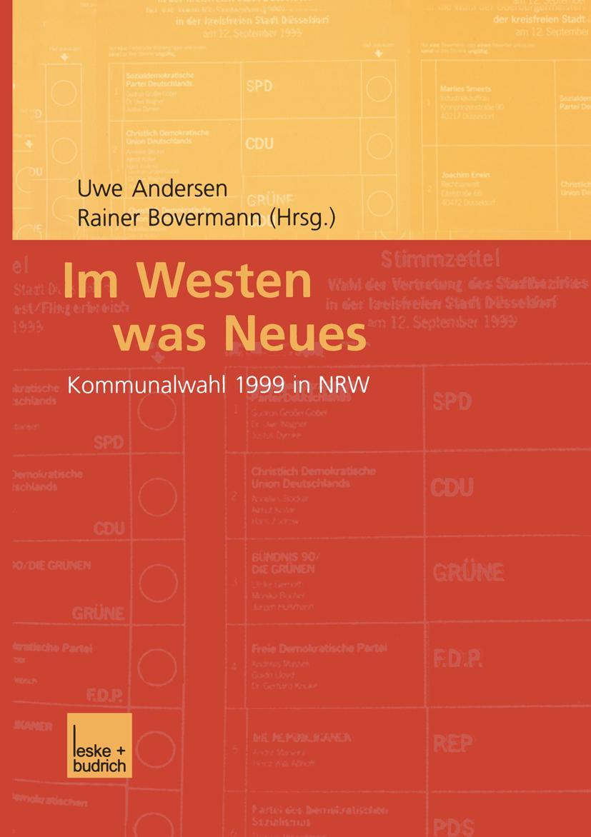 Cover: 9783810033734 | Im Westen was Neues | Kommunalwahl 1999 in NRW | Bovermann (u. a.)