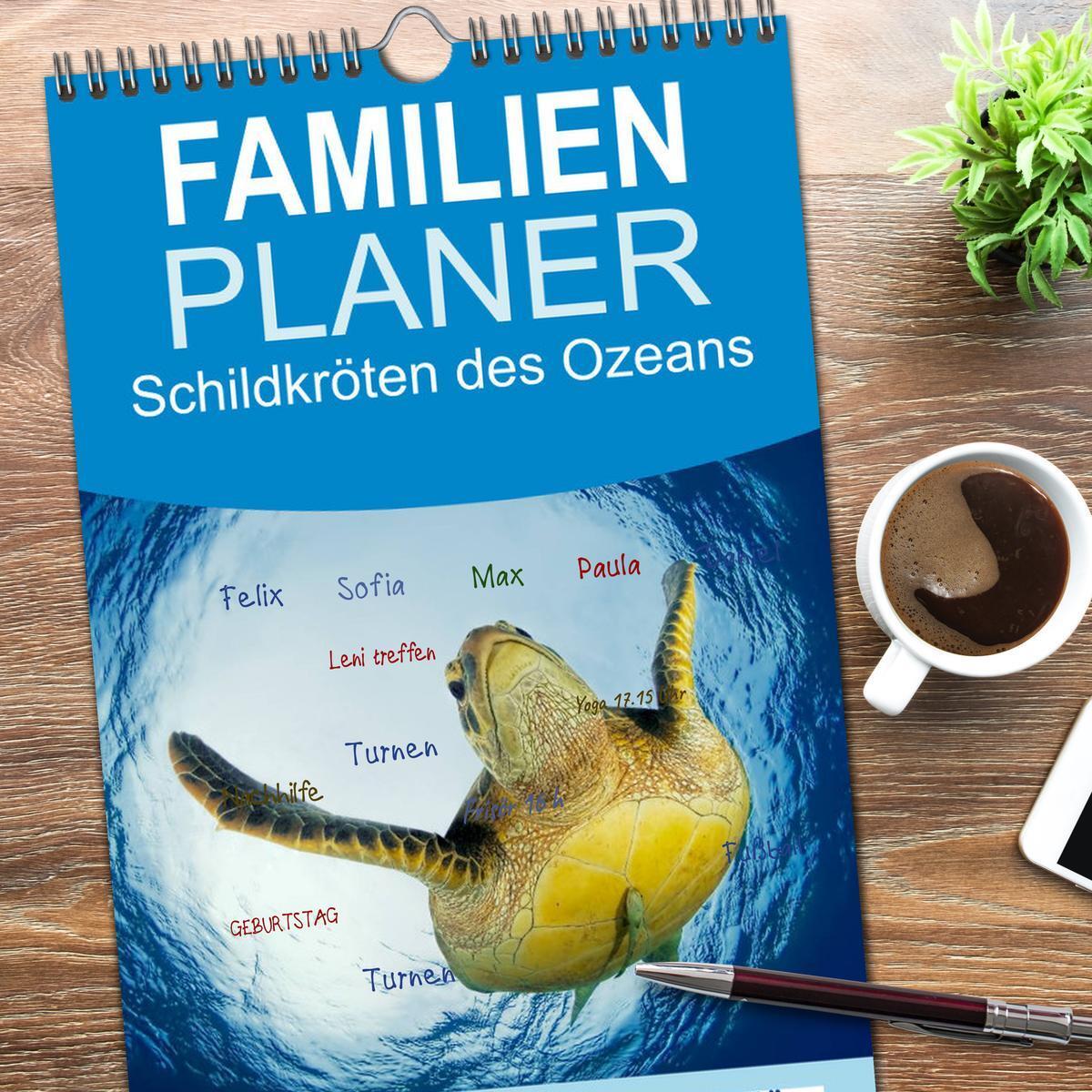 Bild: 9783457111550 | Familienplaner 2025 - Schildkröten des Ozeans mit 5 Spalten...