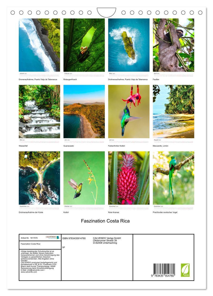 Bild: 9783435914760 | Faszination Costa Rica (Wandkalender 2025 DIN A4 hoch), CALVENDO...