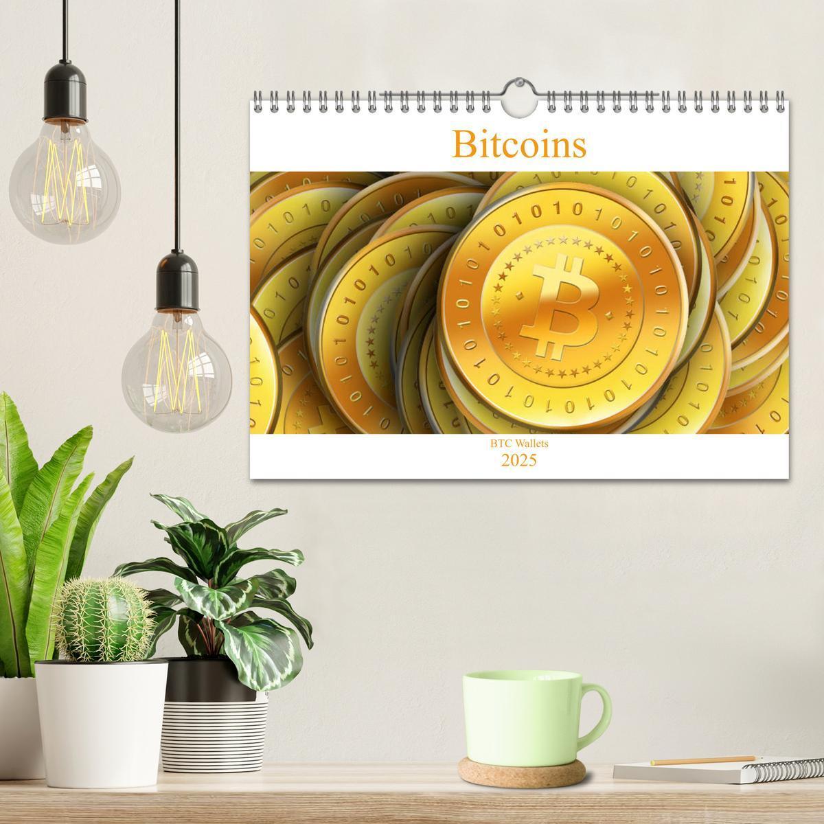 Bild: 9783435313884 | Bitcoins (Wandkalender 2025 DIN A4 quer), CALVENDO Monatskalender