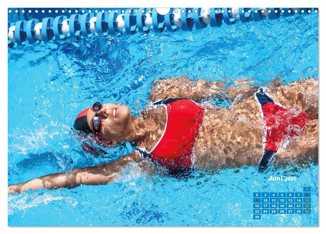 Bild: 9783383884788 | Schwimmen: Sport auf blauen Bahnen (Wandkalender 2025 DIN A3 quer),...