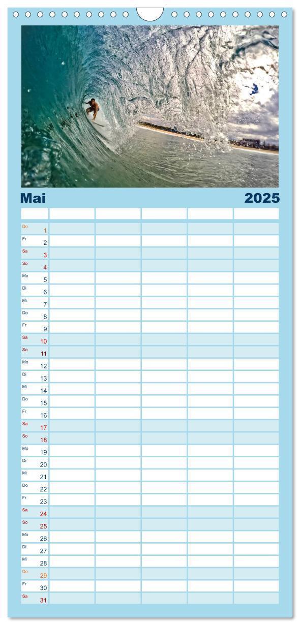 Bild: 9783457122884 | Familienplaner 2025 - Surfen - so cool mit 5 Spalten (Wandkalender,...