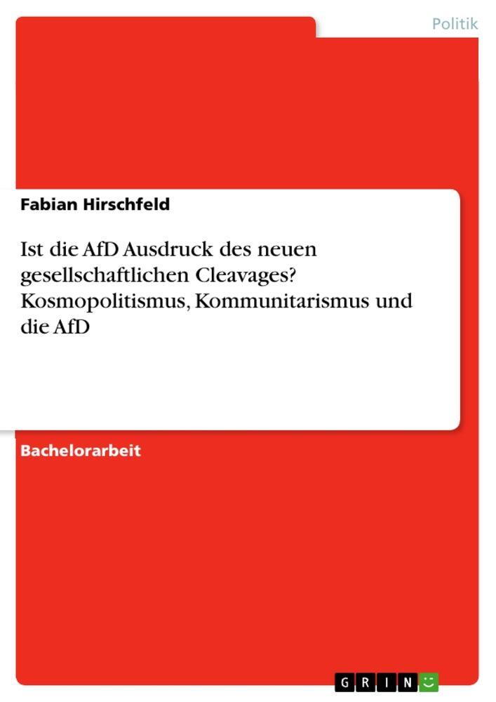 Cover: 9783346844415 | Ist die AfD Ausdruck des neuen gesellschaftlichen Cleavages?...