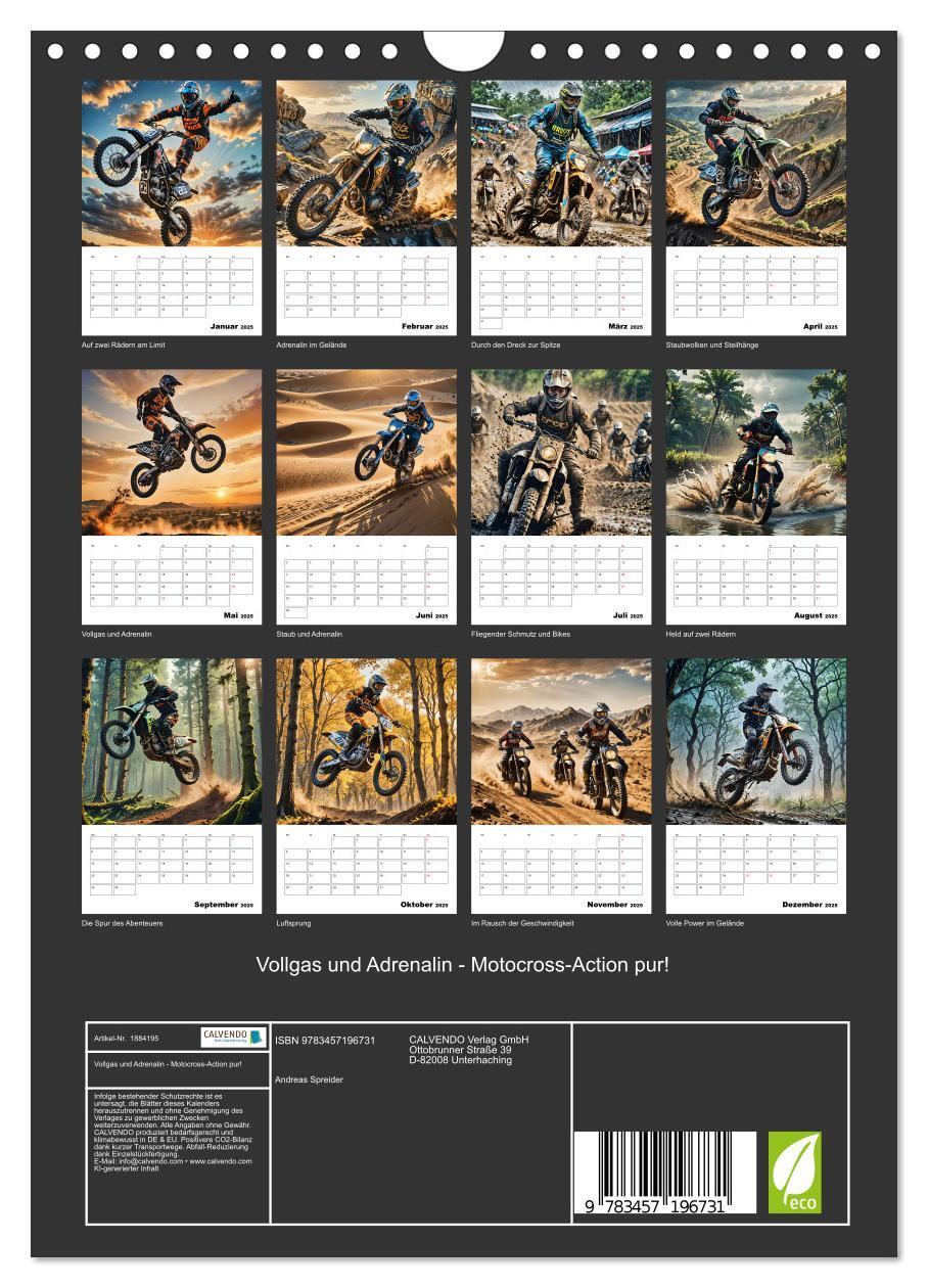 Bild: 9783457196731 | Vollgas und Adrenalin - Motocross-Action pur! (Wandkalender 2025...