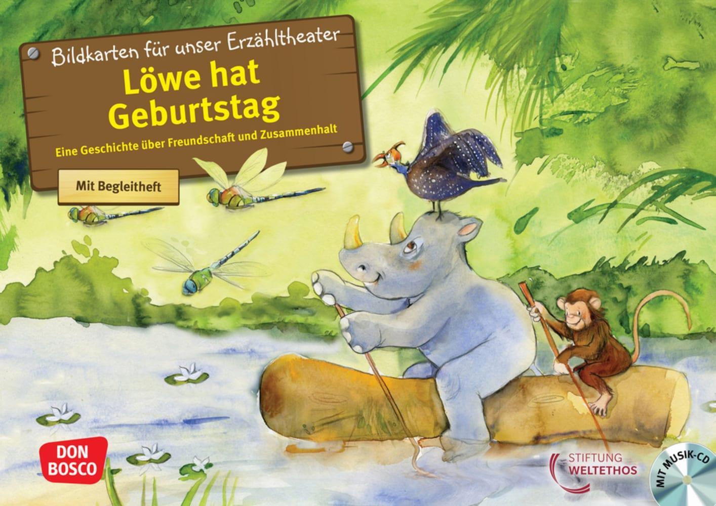 Cover: 4260179516658 | Löwe hat Geburtstag. Kamishibai Bildkartenset. | Kuntu (u. a.) | Box