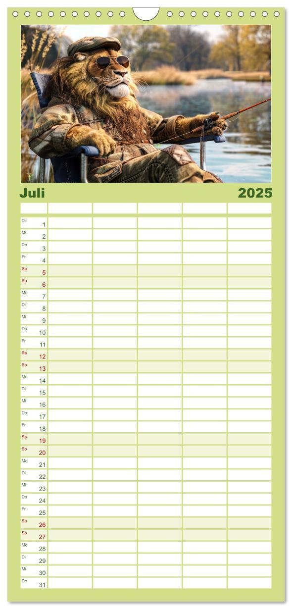 Bild: 9783457192559 | Familienplaner 2025 - Der tierisch lustige Angler-Kalender mit 5...