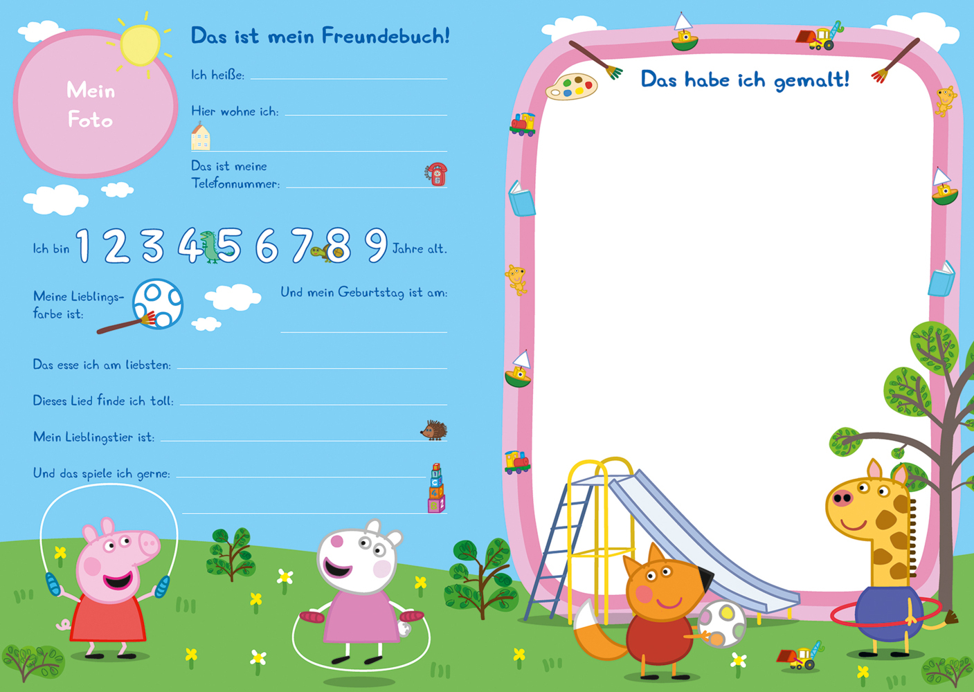 Bild: 9783833241741 | Peppa Pig: Meine ersten Freunde | Freundebuch mit Wendepailletten