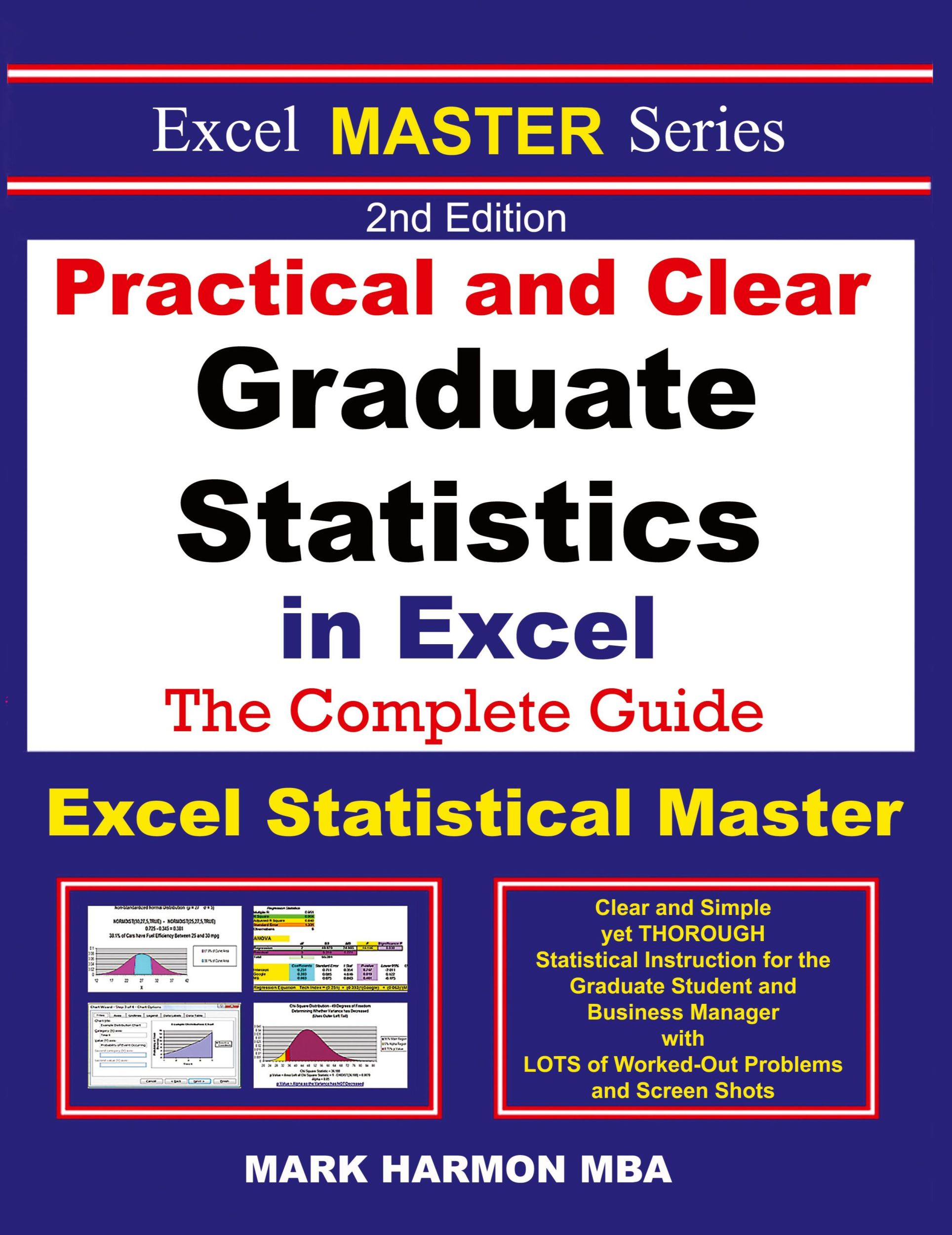 Cover: 9781937159139 | Practical and Clear Graduate Statistics in Excel - The Excel...