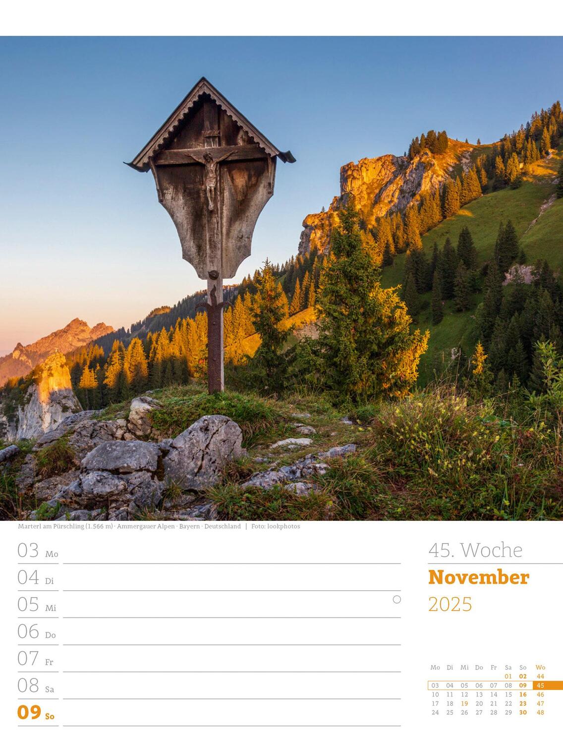 Bild: 9783838435022 | Faszination Alpenwelt - Wochenplaner Kalender 2025 | Kunstverlag