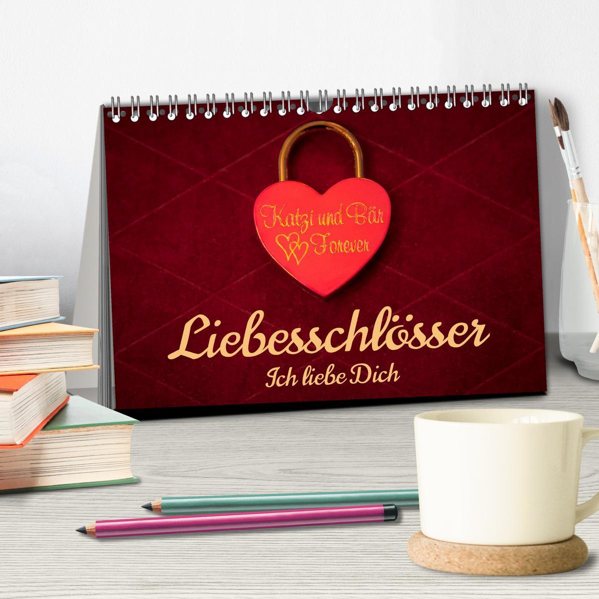 Bild: 9783383992681 | Liebesschlösser, Ich liebe Dich (Tischkalender 2025 DIN A5 quer),...