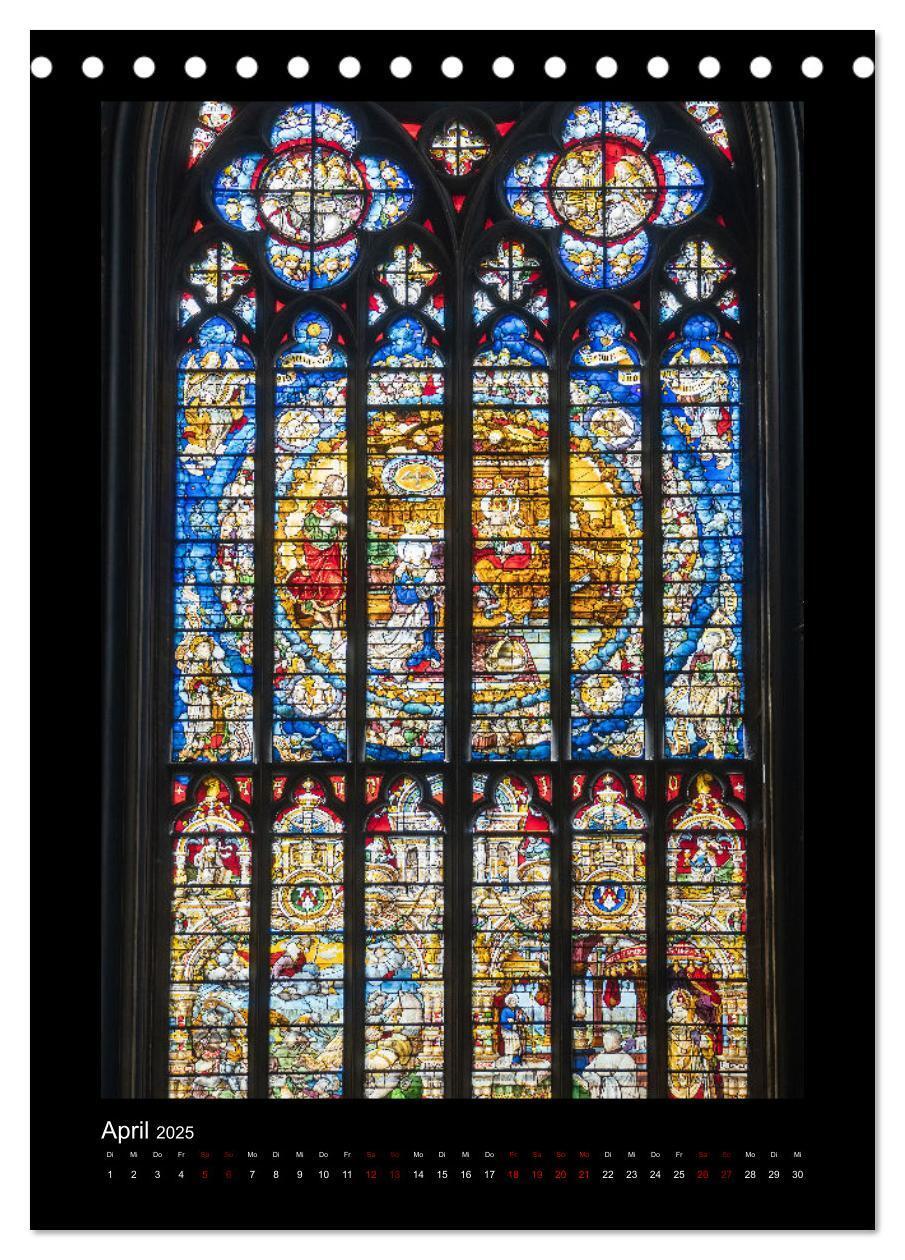 Bild: 9783435912391 | Kirchenfenster - Sakrale Glaskunst (Tischkalender 2025 DIN A5...