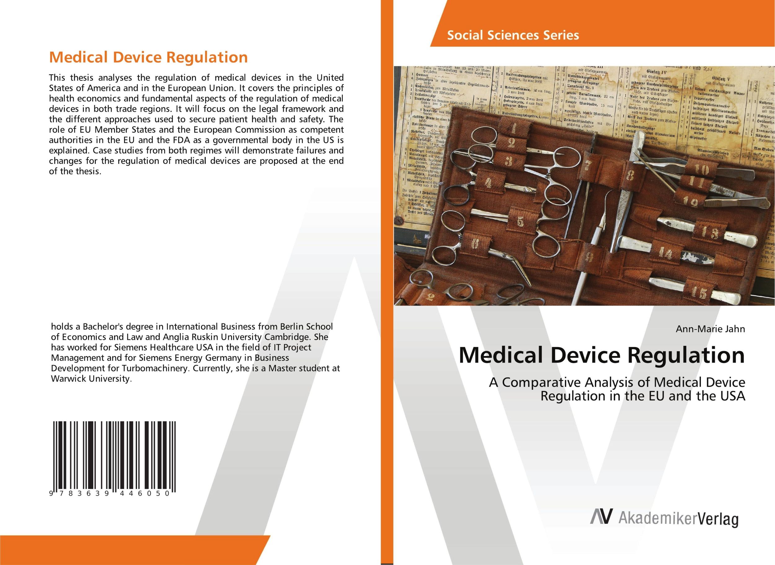 Cover: 9783639446050 | Medical Device Regulation | Ann-Marie Jahn | Taschenbuch | Paperback