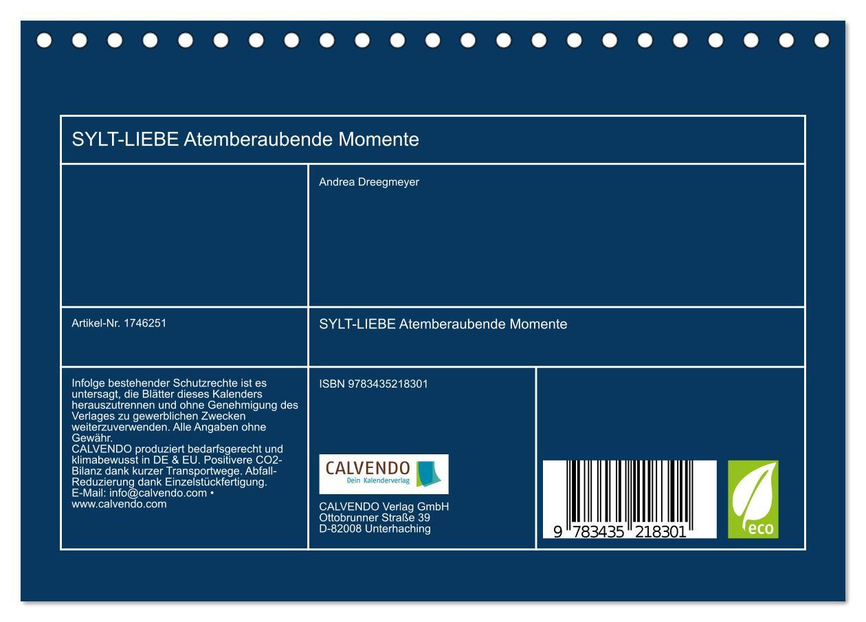 Bild: 9783435218301 | SYLT-LIEBE Atemberaubende Momente (Tischkalender 2025 DIN A5 quer),...