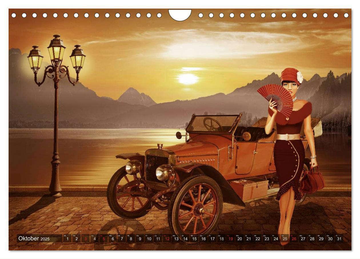 Bild: 9783435473793 | Oldtimer und Pin-Up Girls by Mausopardia (Wandkalender 2025 DIN A4...