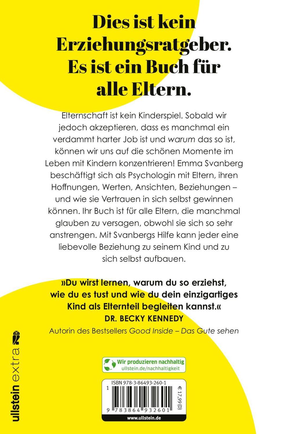 Rückseite: 9783864932601 | Das Geheimnis entspannter Eltern | Emma Svanberg | Taschenbuch | 2024