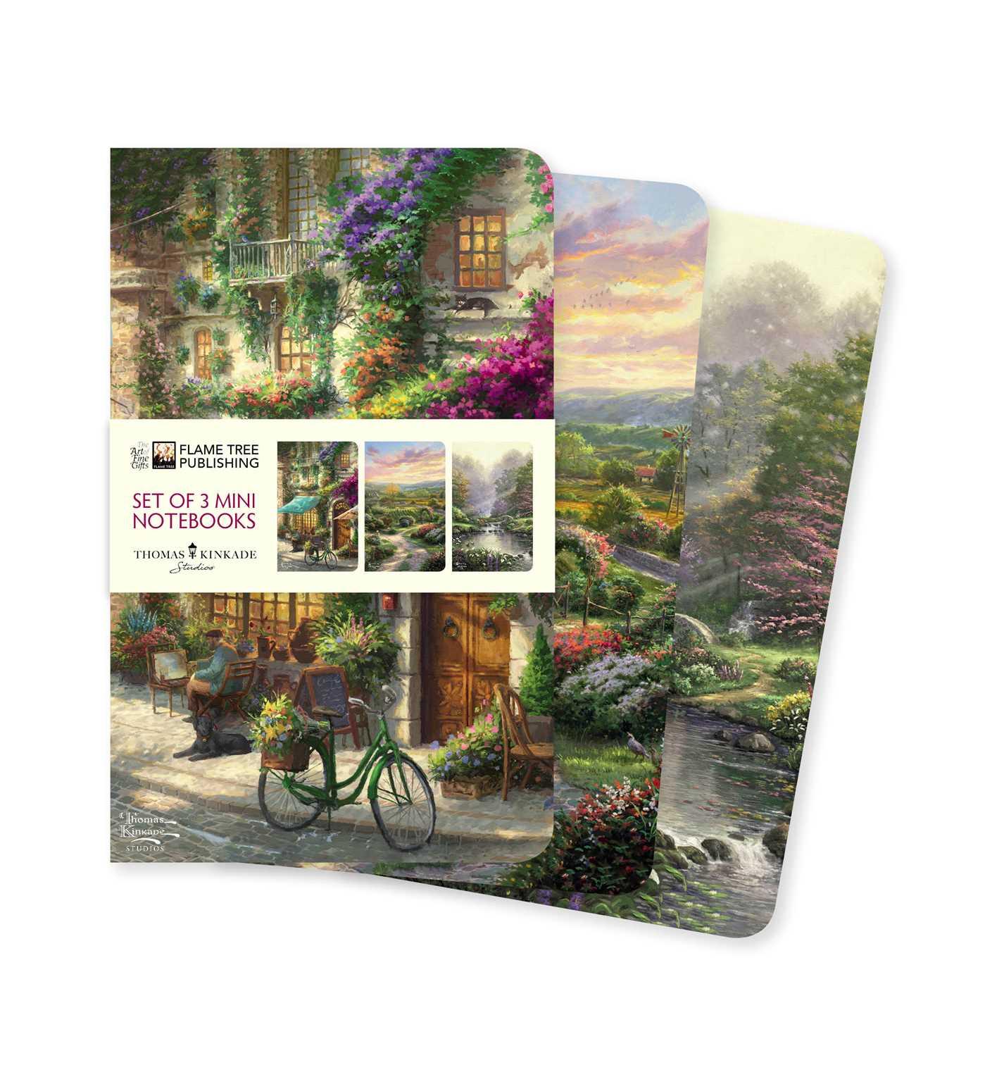 Cover: 9781835622018 | Thomas Kinkade Set of 3 Mini Notebooks | Flame Tree Publishing | Buch