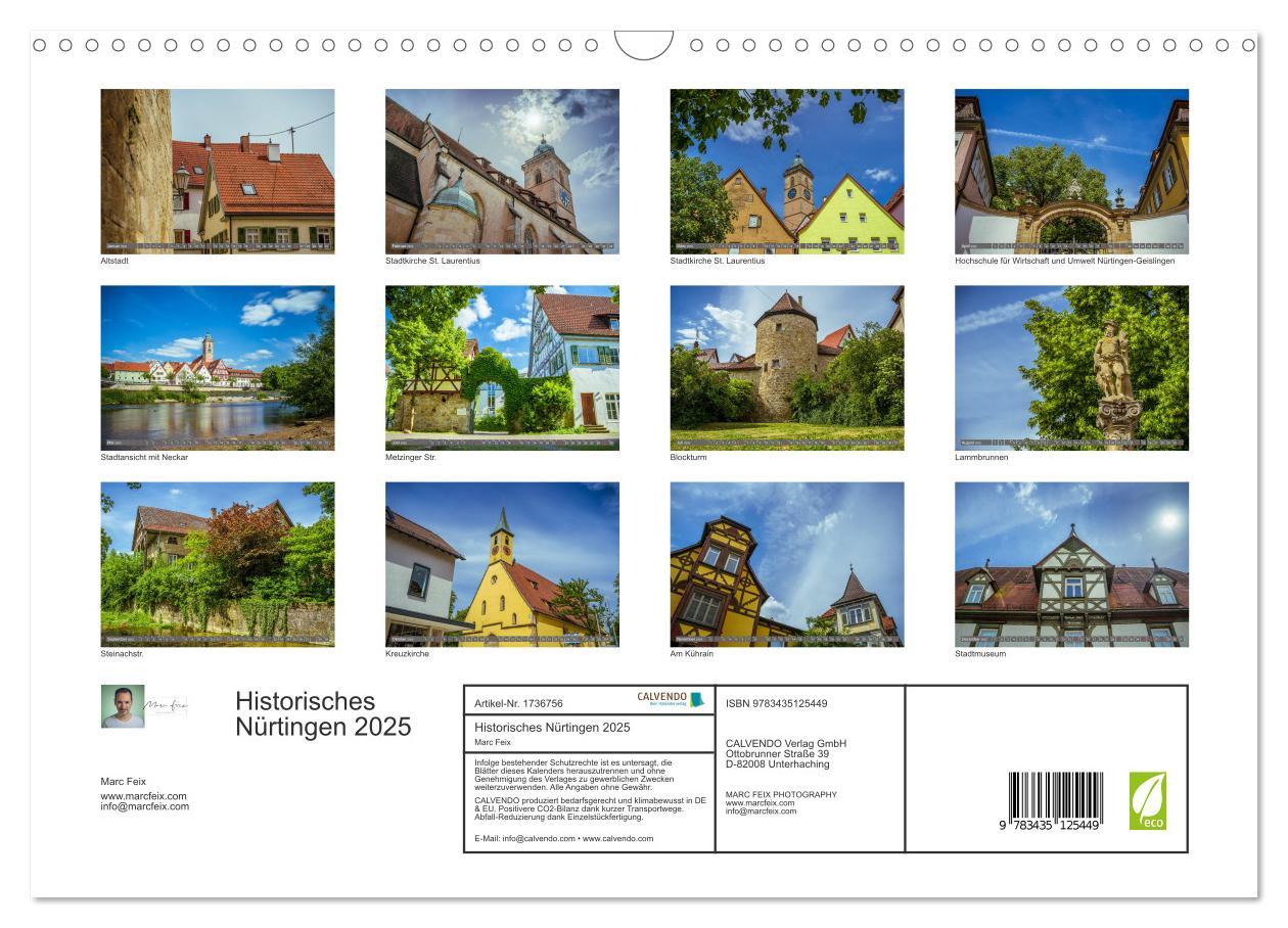 Bild: 9783435125449 | Historisches Nürtingen 2025 (Wandkalender 2025 DIN A3 quer),...