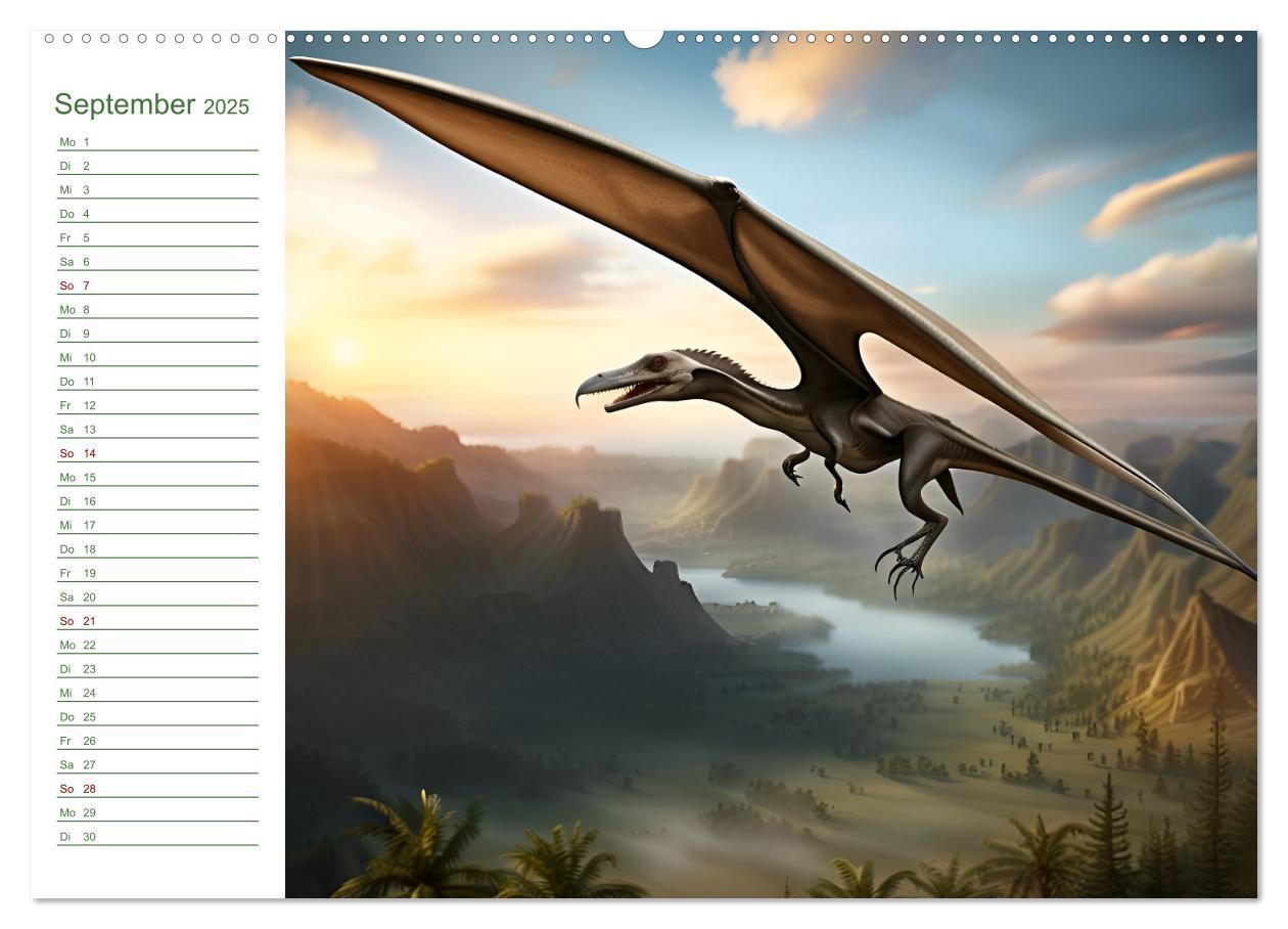 Bild: 9783383864728 | KI Dinosaurier - Herrscher der Lüfte, Land und Meer (Wandkalender...