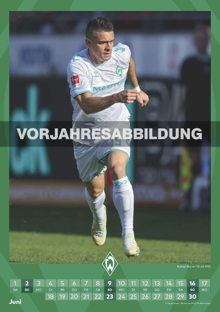 Bild: 4002725994493 | N NEUMANNVERLAGE - Werder Bremen 2025 Wandkalender, 29,7x42cm,...