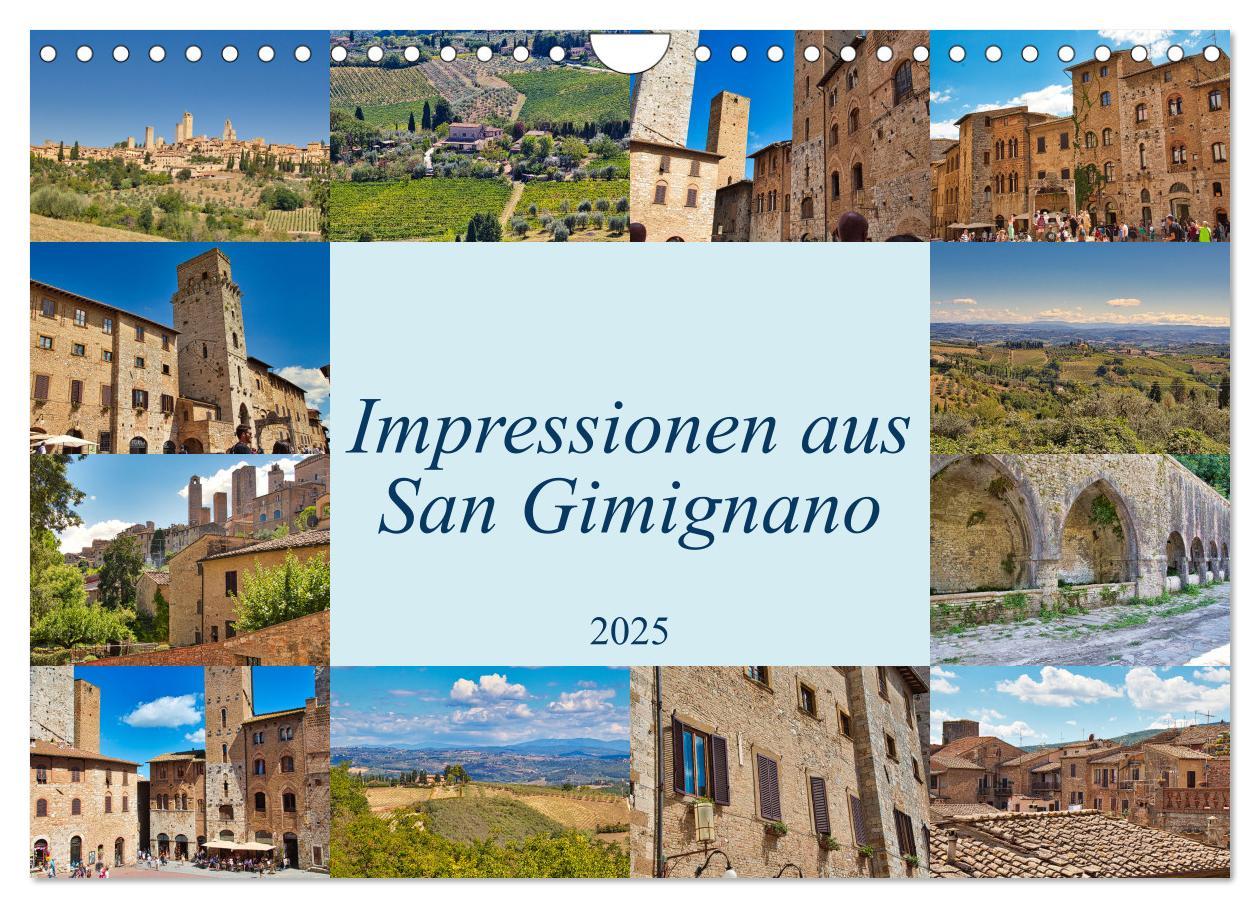 Cover: 9783383921520 | Impressionen aus San Gimignano (Wandkalender 2025 DIN A4 quer),...